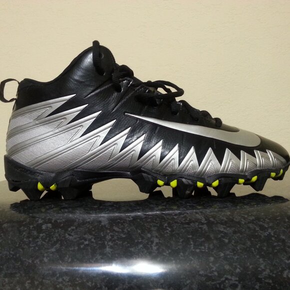 Nike Alpha Football Cleats Men;s 11 Black Silver 8787122-001 - Picture 8 of 15